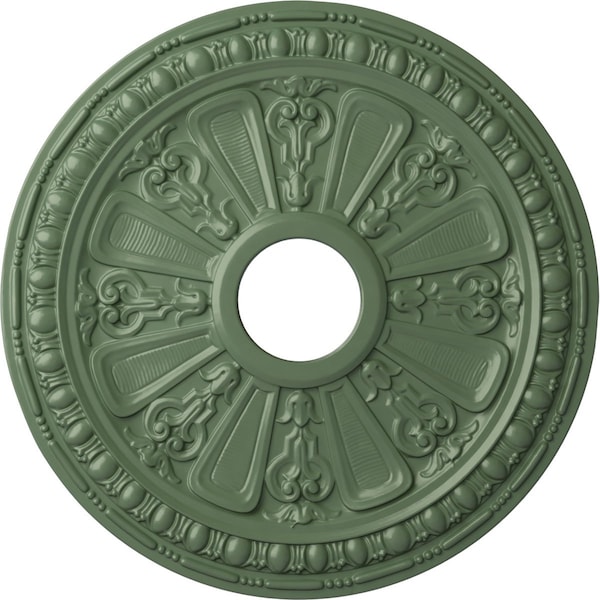 Ekena Millwork Raymond Ceiling Medallion (Fits Canopies up to 5 1/8"), 18 1/8"OD 3 5/8"ID x 1 1/8"P, Athenian Green CM18RAAGF - main